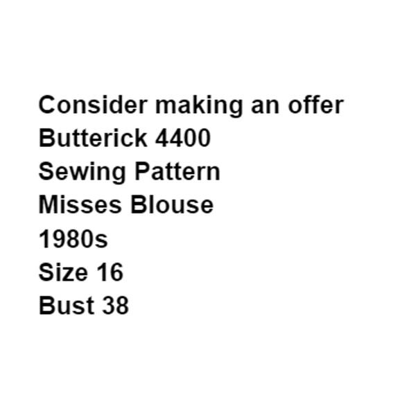 Butterick 4490 Pattern Top Miss 16 Vintage Ruffle Peter Pan Collar Loose - Picture 3 of 7